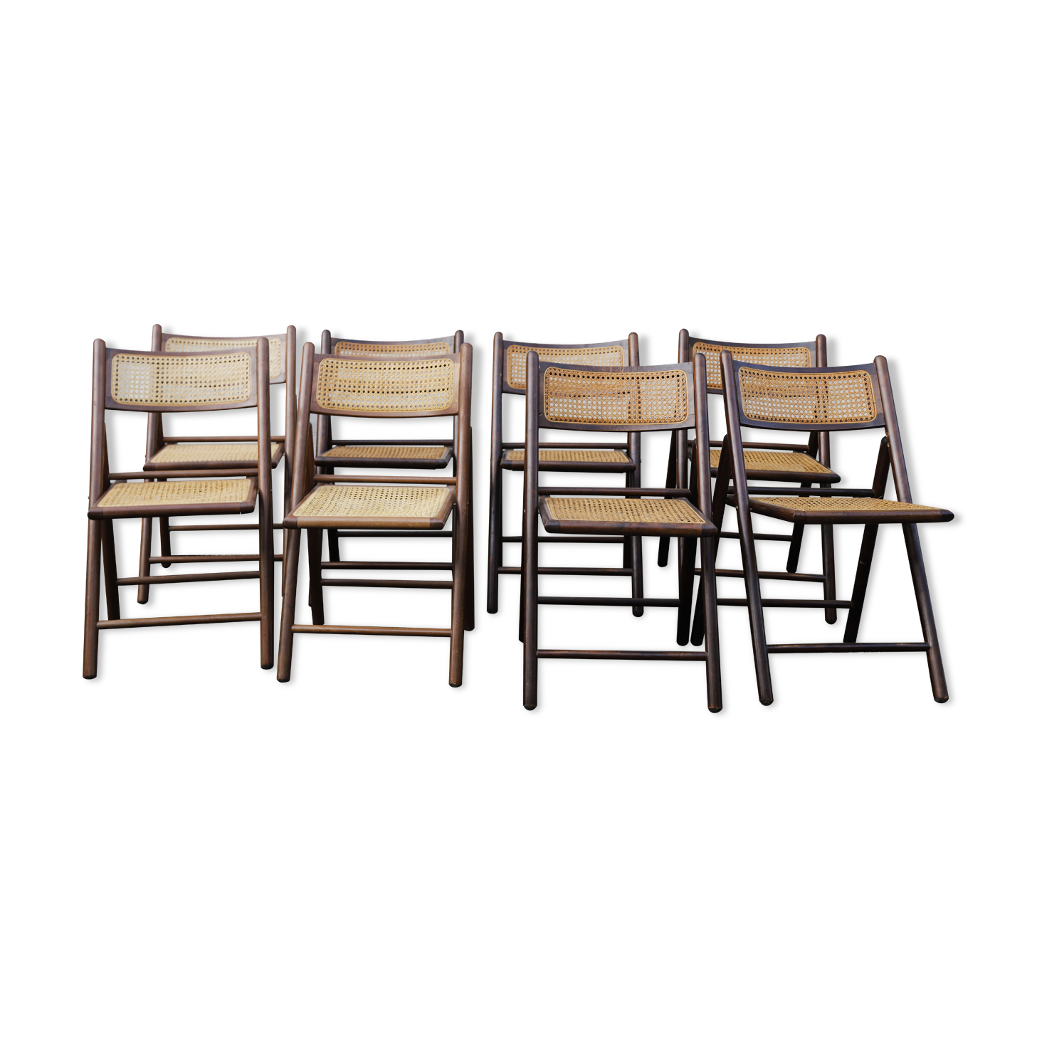 Lot of 8 folding chairs