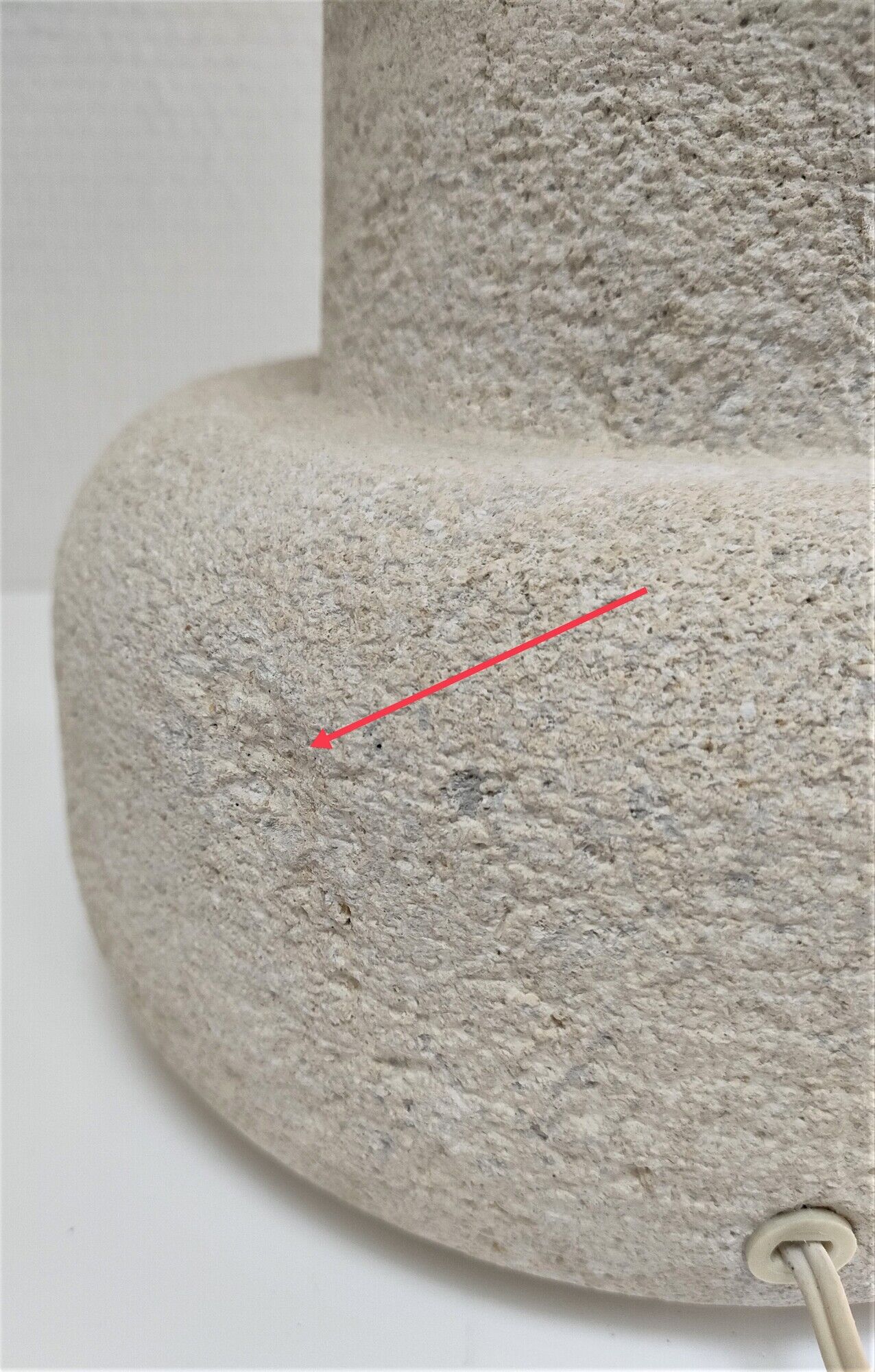 Sculptural lamp foot in natural stone design 70s