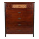 Exotic wood chest of drawers
