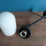 Loft globe opaline wall light with patinated metal base dpc 1123202