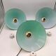 Lot de 3 opalines vertes anciennes