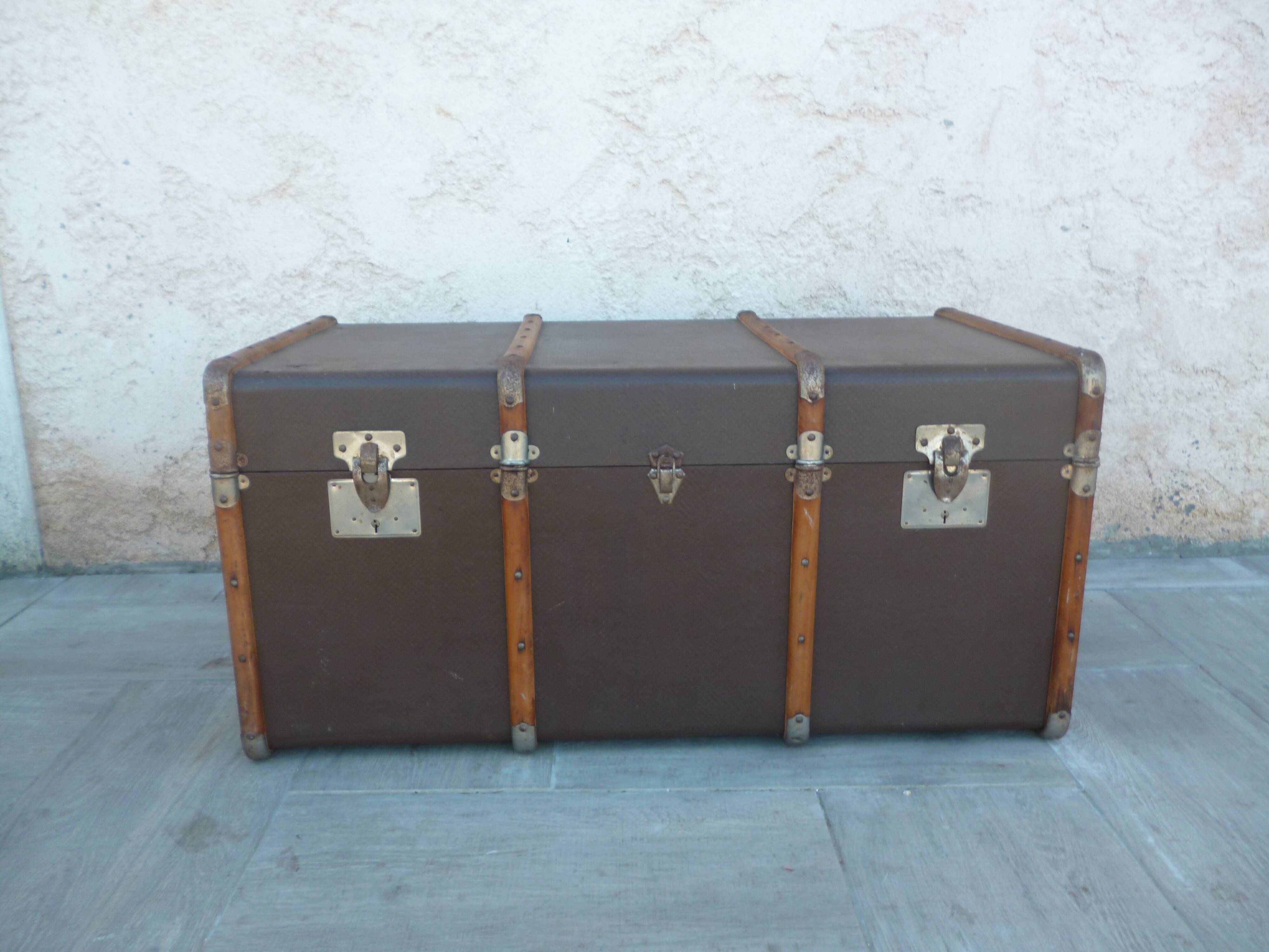 Old travel trunk