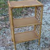 Vintage bamboo and rattan shelf 1960/70