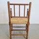 Mid-Century Arts and Craft Oak Bobbin Chair with Rush Seat, 1930s