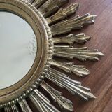 70'S golden resin sun mirror