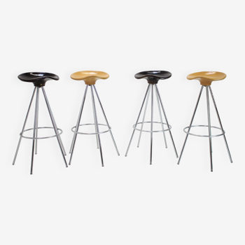 Set of Four Beech Jamaica Bar Stools by Pepe Cortés, 1990s