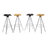 Set of Four Beech Jamaica Bar Stools by Pepe Cortés, 1990s