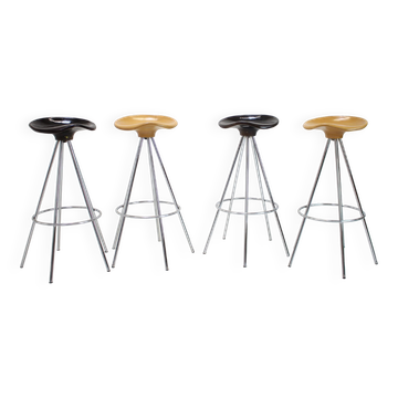 Set of Four Beech Jamaica Bar Stools by Pepe Cortés, 1990s