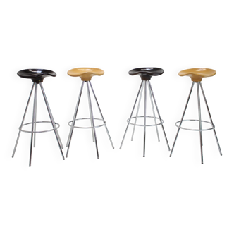 Set of Four Beech Jamaica Bar Stools by Pepe Cortés, 1990s