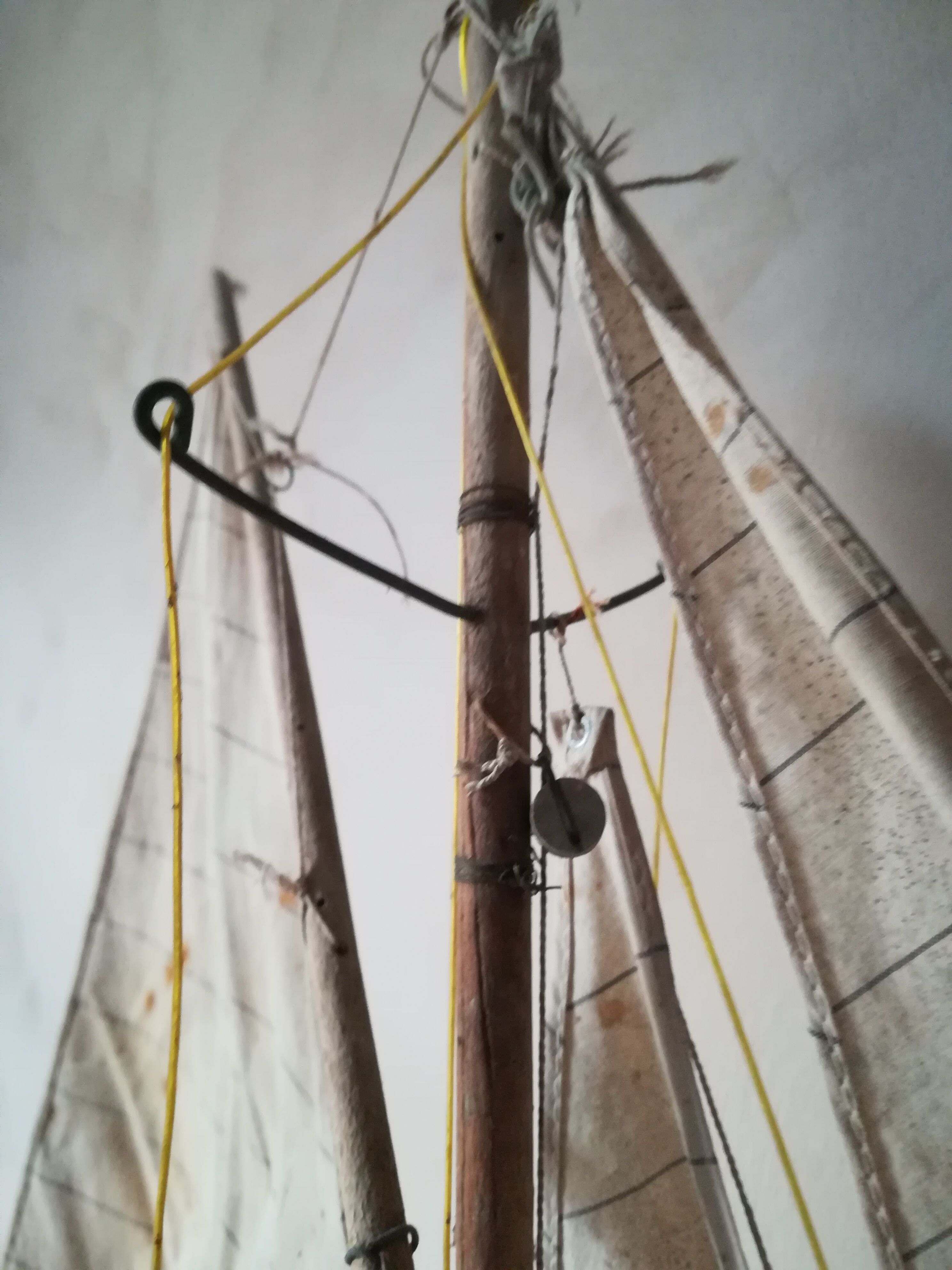 White pool sailboat