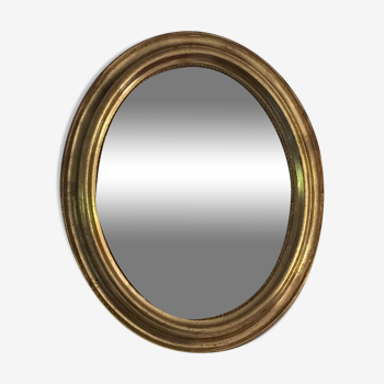 Mirror ancient golden oval 36x44cm