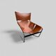 F444 lounge chair in cognac leather by Pierre Paulin for Artifort
