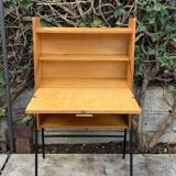 Vintage 1950s asymmetrical wall-mounted secretary desk
