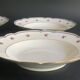4 soup plates in Paris porcelain, "A la Reine" model, 1890, Damo