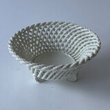 Antique twisted ceramic basket, 1930
