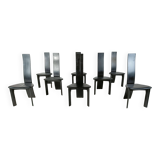Set of 8 dining chairs by Rob & Dries van den Berghe, 1980s - set of 8
