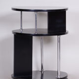 Table basse art déco noire fabriquée en tchéquie des années 1930