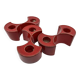 3 red ceramic candlesticks • Cari Zalloni • Steuler • 1970