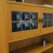 Henning Kjærnulf Oak Bookcase with Glass Doors, Danish 1960s