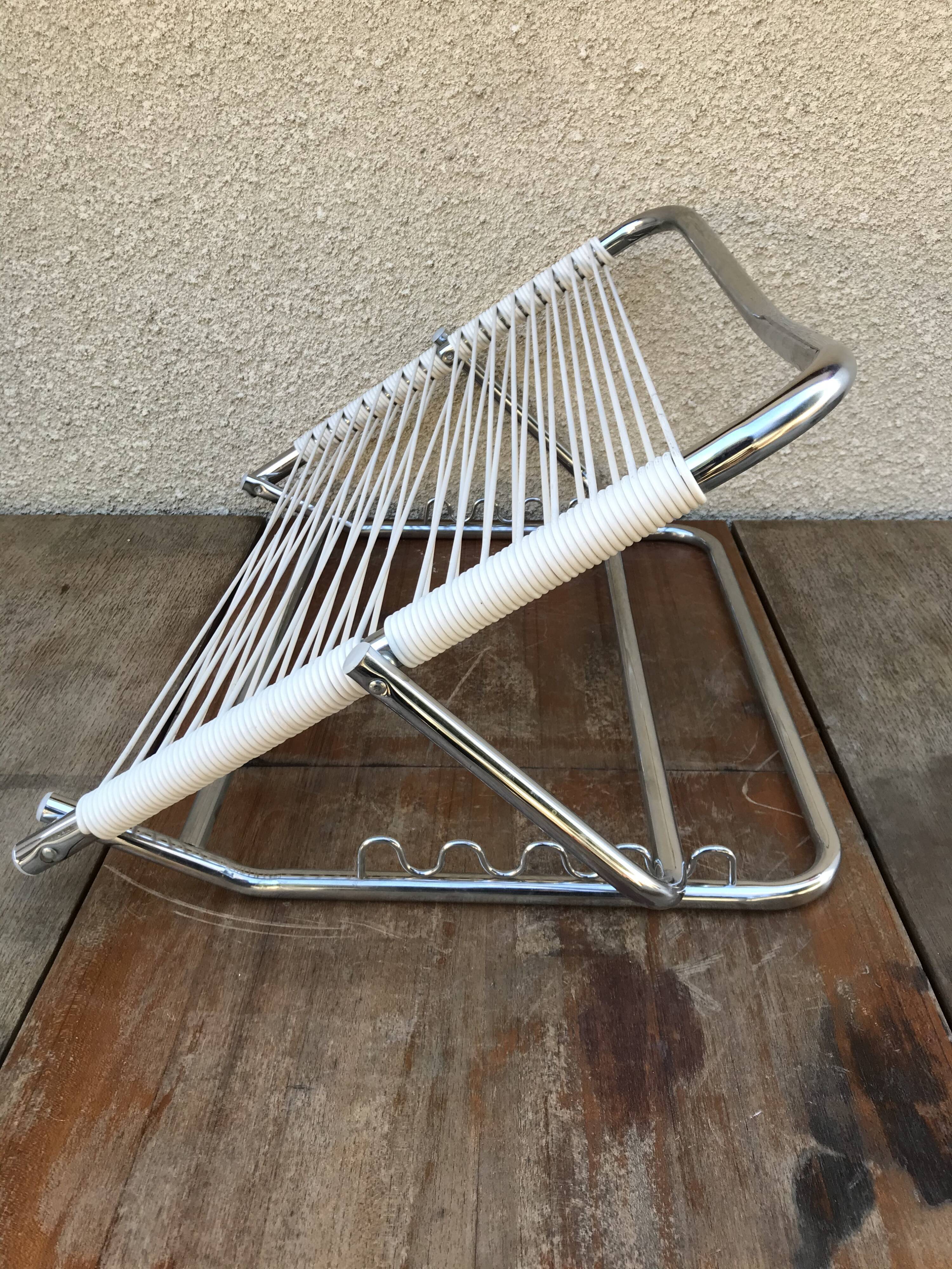 Old folding metal chrome back