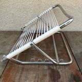 Old folding metal chrome back