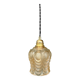 Suspension globe vintage en verre ambré
