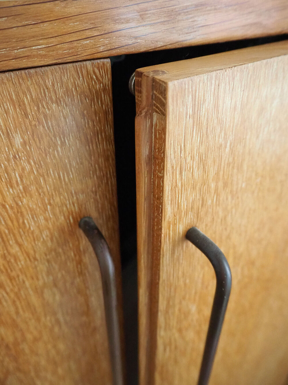 Old boarding cabinet in vintage solid wood