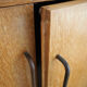 Old boarding cabinet in vintage solid wood