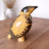 Decorative bird in glazed earthenware, Europe, around 1960.