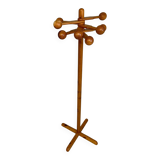 Vintage solid pine coat rack designed by Reiner Daumiller from the 1970s.