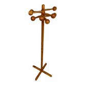 Vintage solid pine coat rack designed by Reiner Daumiller from the 1970s.