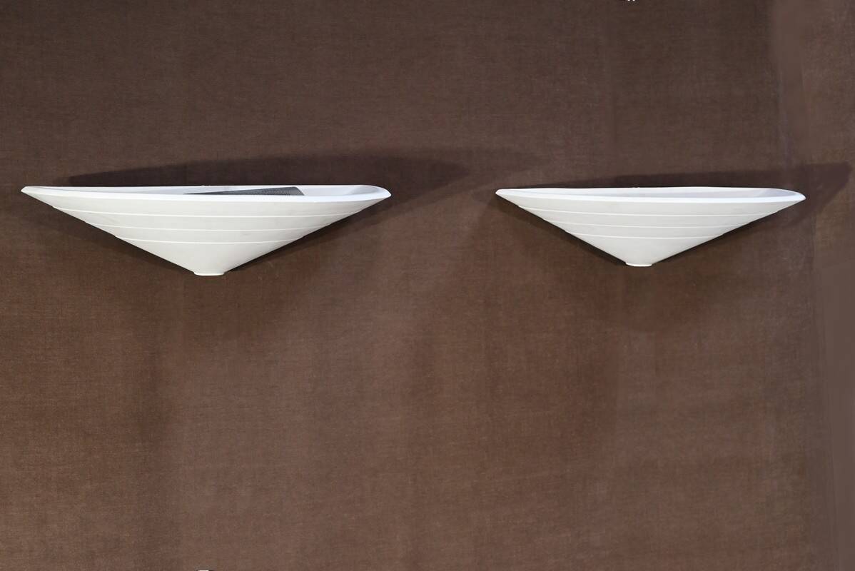 Pair of plaster wall lamps, Sedap workshop – late twentieth century