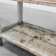Industrial console with patina of old layers of paint, France ca. 1900