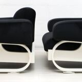 Pair of Mid-Century Modern Italian Velvet Armchairs, 1960s