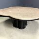 Vintage granite clover-shaped coffee table, 1970s
