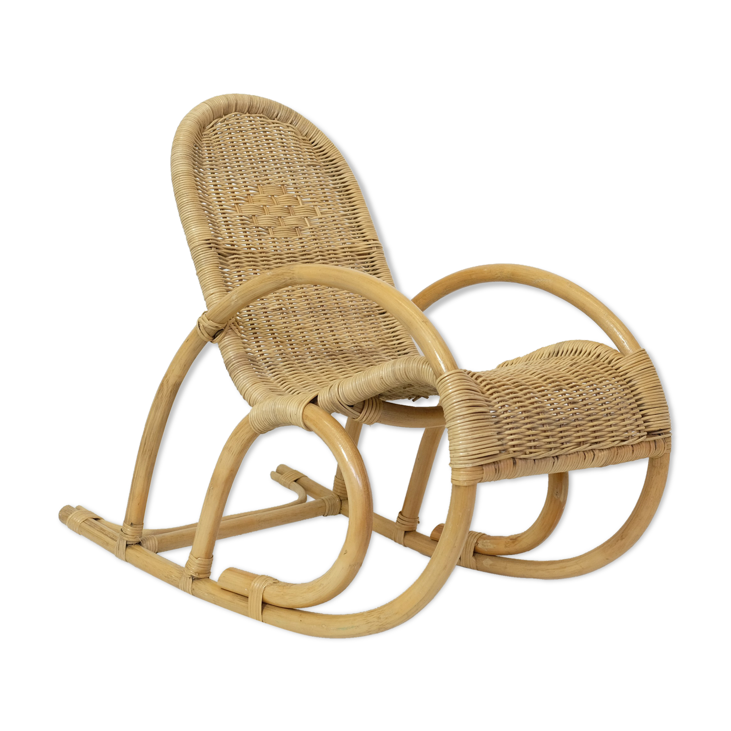 Fauteuil à bascule pour enfant des années 70