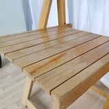 Vintage Trieste Folding Wooden Chair by Aldo Jacober, 1970s