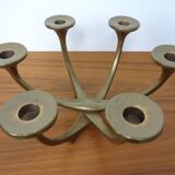 Brutalist Bronze Candleholder by Michael Harjes, 1960s
