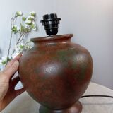 Vintage, aged copper metal lamp base