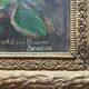 HSP Garden Roses painting signed Madeleine Bruno Derepas + frame