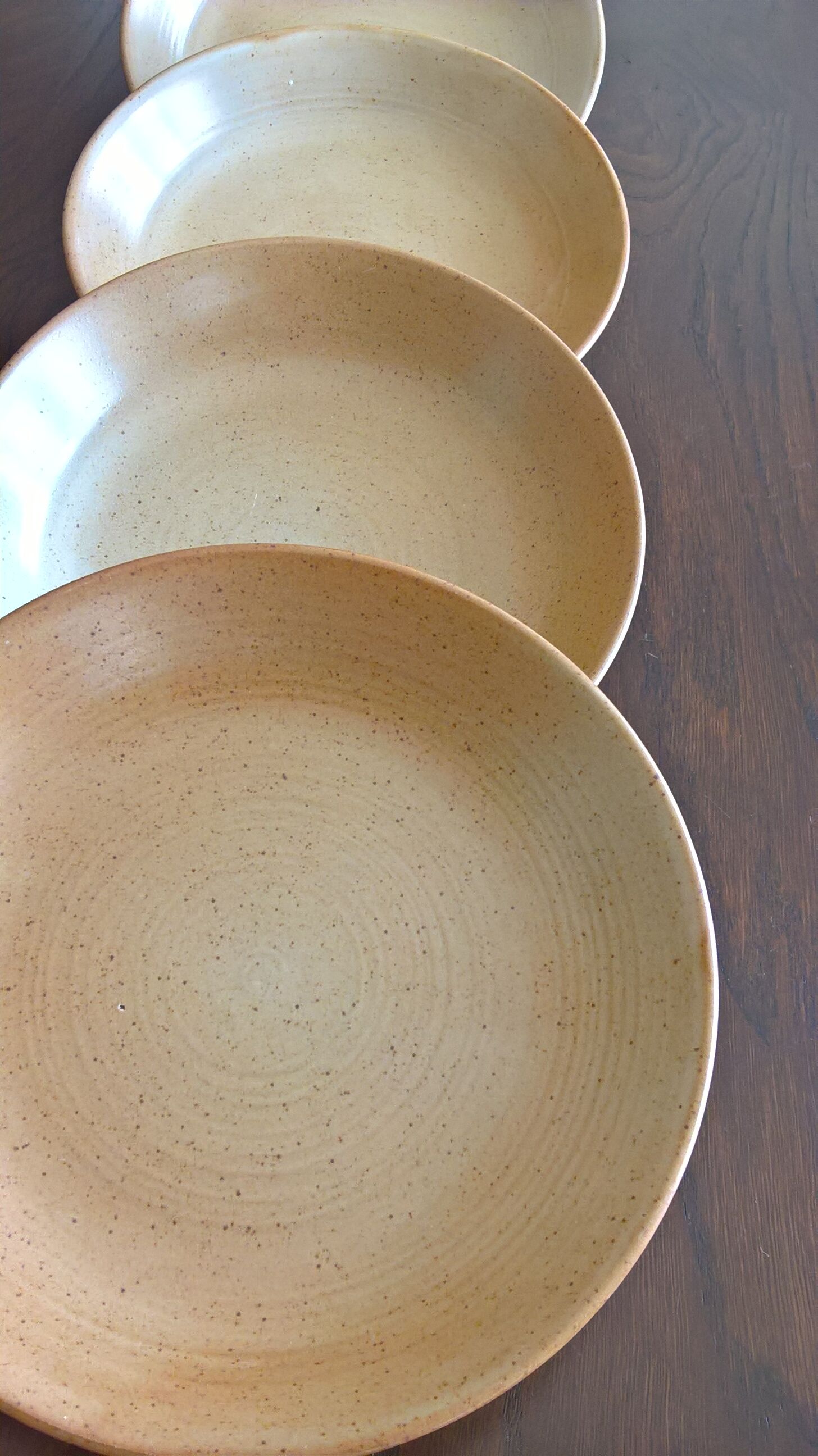 Set de 4 assiettes calottes en grès CNP village