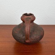 Carafe vase by German studio pottery, brutalist vintage by Gerhard Liebenthron, 1974.
