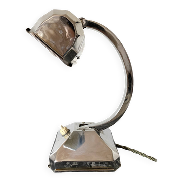 Lampe de bureau chromée art déco