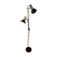 Mid-century black vintage floor lamp with two aluminium spots.