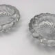 Pair of twisted round candlesticks in baccarat crystal stamped