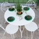 Wrought iron garden furniture
