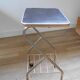 Tablette de style industriel en acier et plateau bois