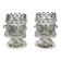 Pair of antique moulded glass egg cups