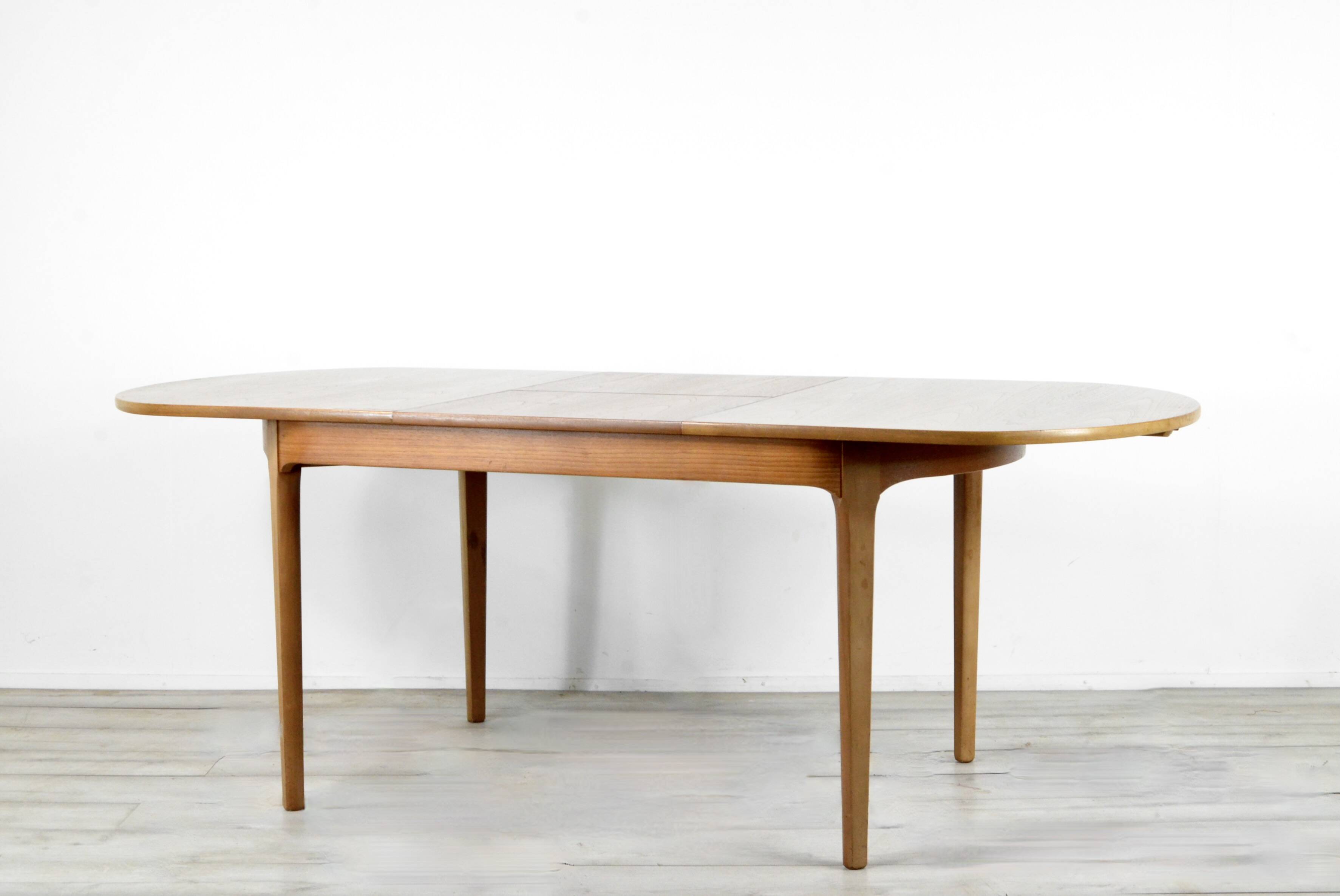 Midcentury Oblong Teak Extending Table. Vintage Modern / Danish / Retro Style .