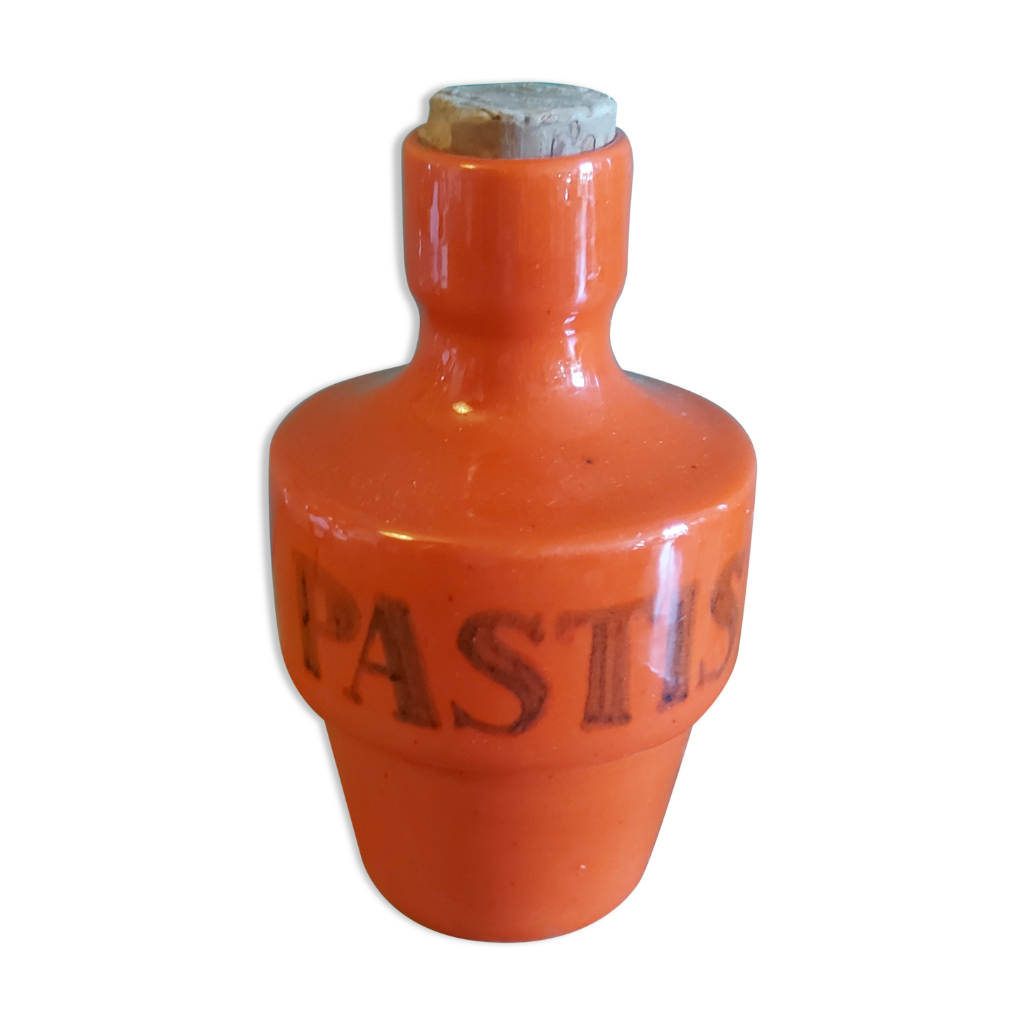 Vintage 70s ceramic pastis bottle